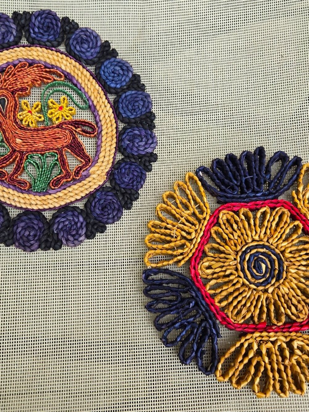 Vintage Woven Straw Trivets